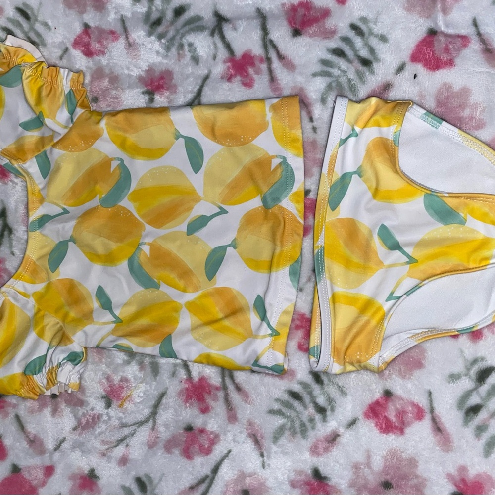 Carters Yellow Lemon Print Two-Piece Swimsuit
